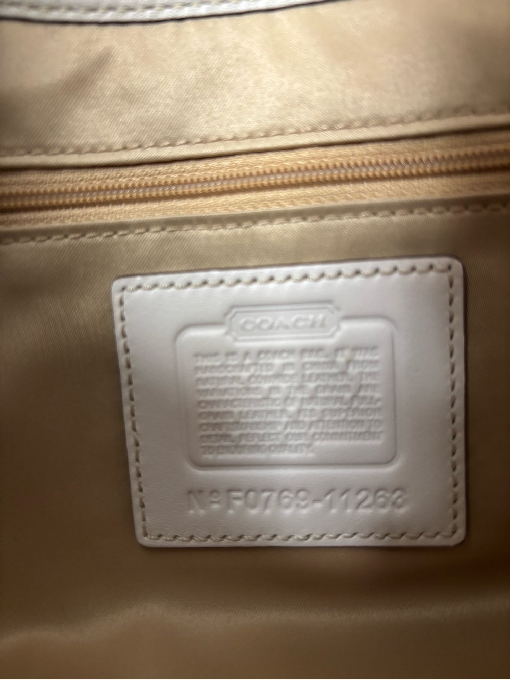 Vintage Coach Ergo Belted Hobo 11262 Parchment Leather Y2K - Picture 5 of 6